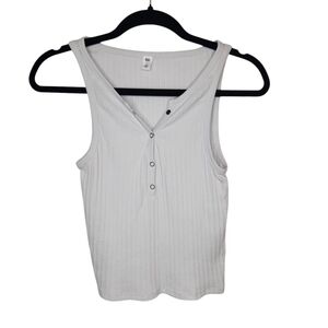 NWT Nordstrom BP Gray Ribbed Sleeveless Tank Top Size S